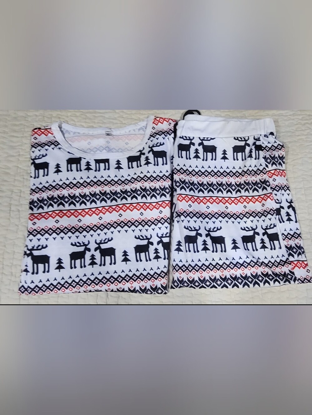 Women's American bling, festive pajamaset.